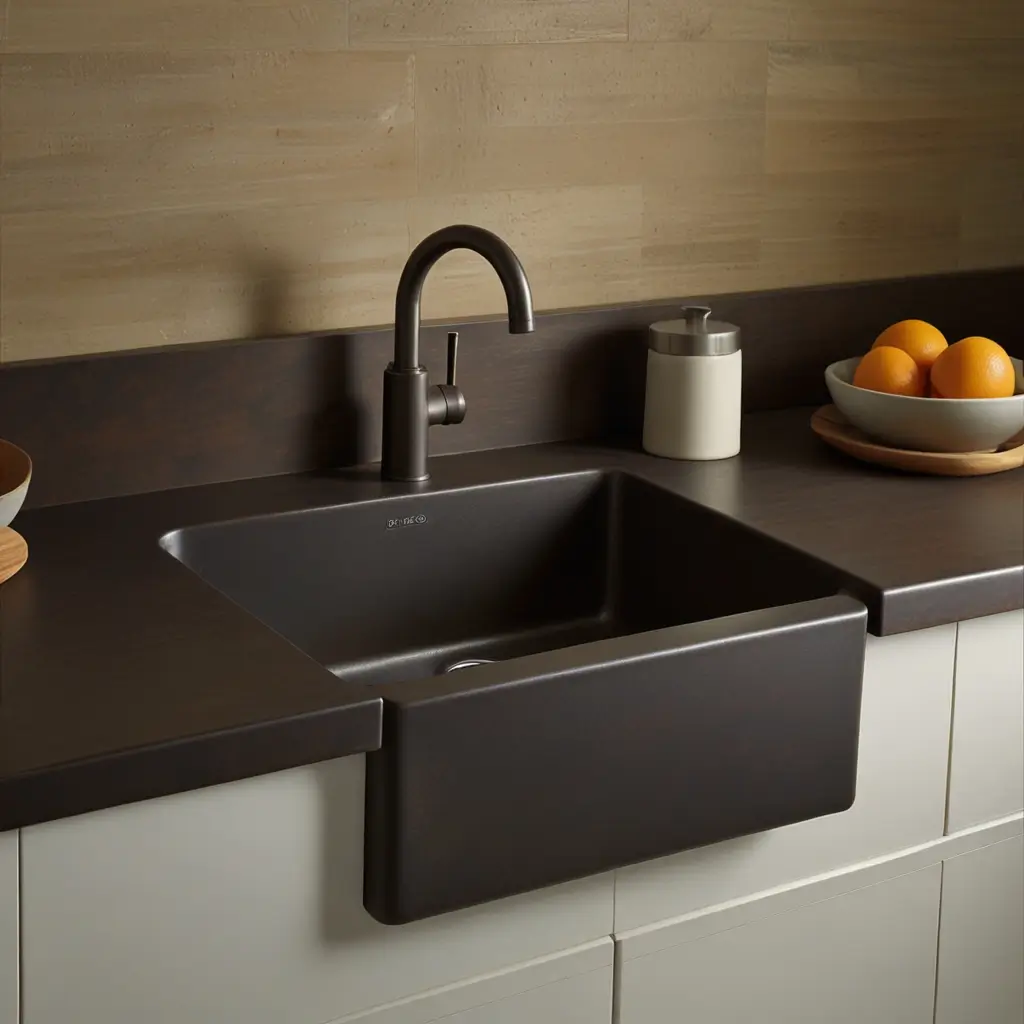 Wall-Mounted Sink for More Counter Space