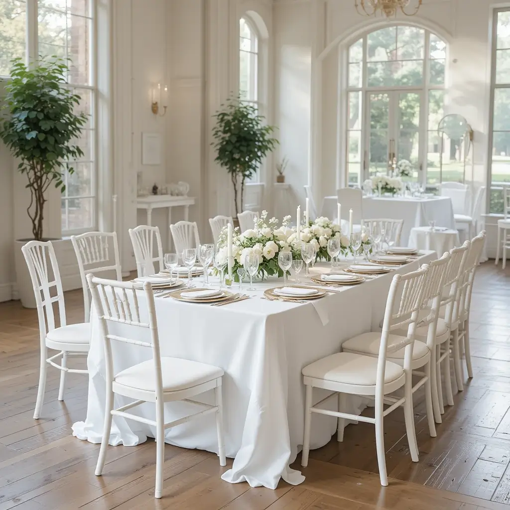 White Chairs with Clean Lines