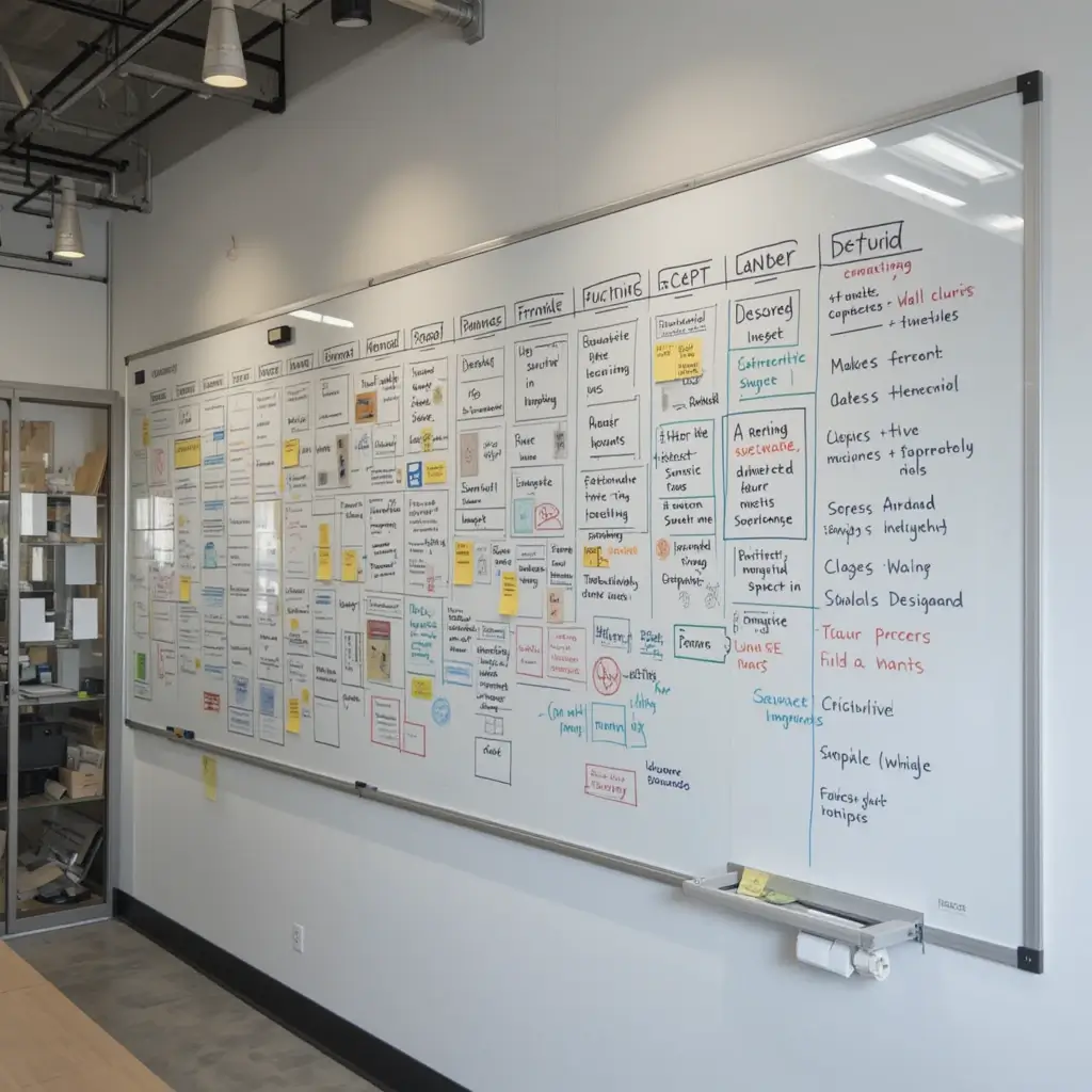 Whiteboard Wall for Project Planning
