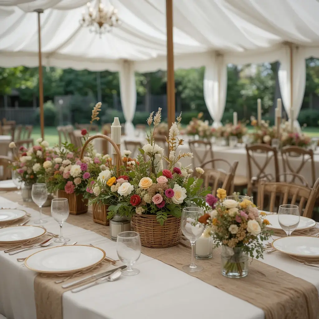 Woven Basket Centerpieces