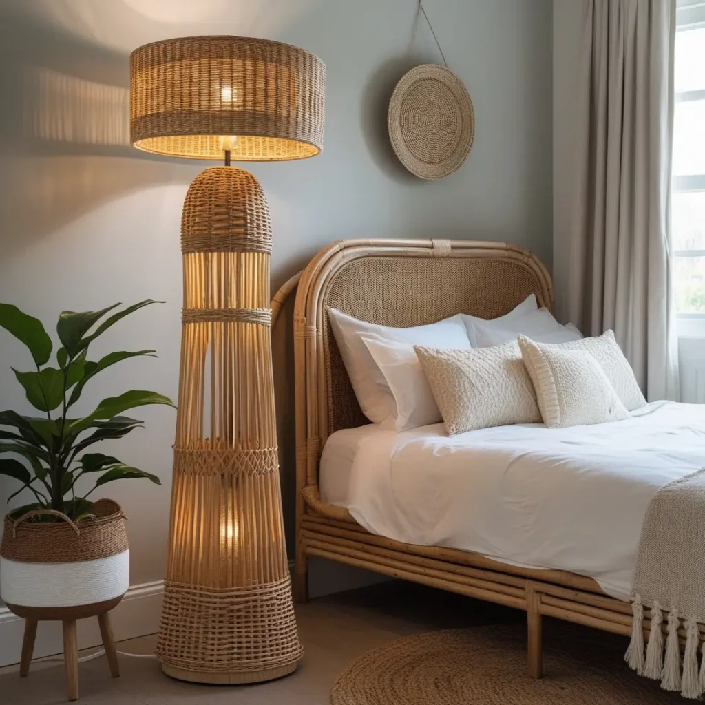 Woven Rattan Floor Lamps