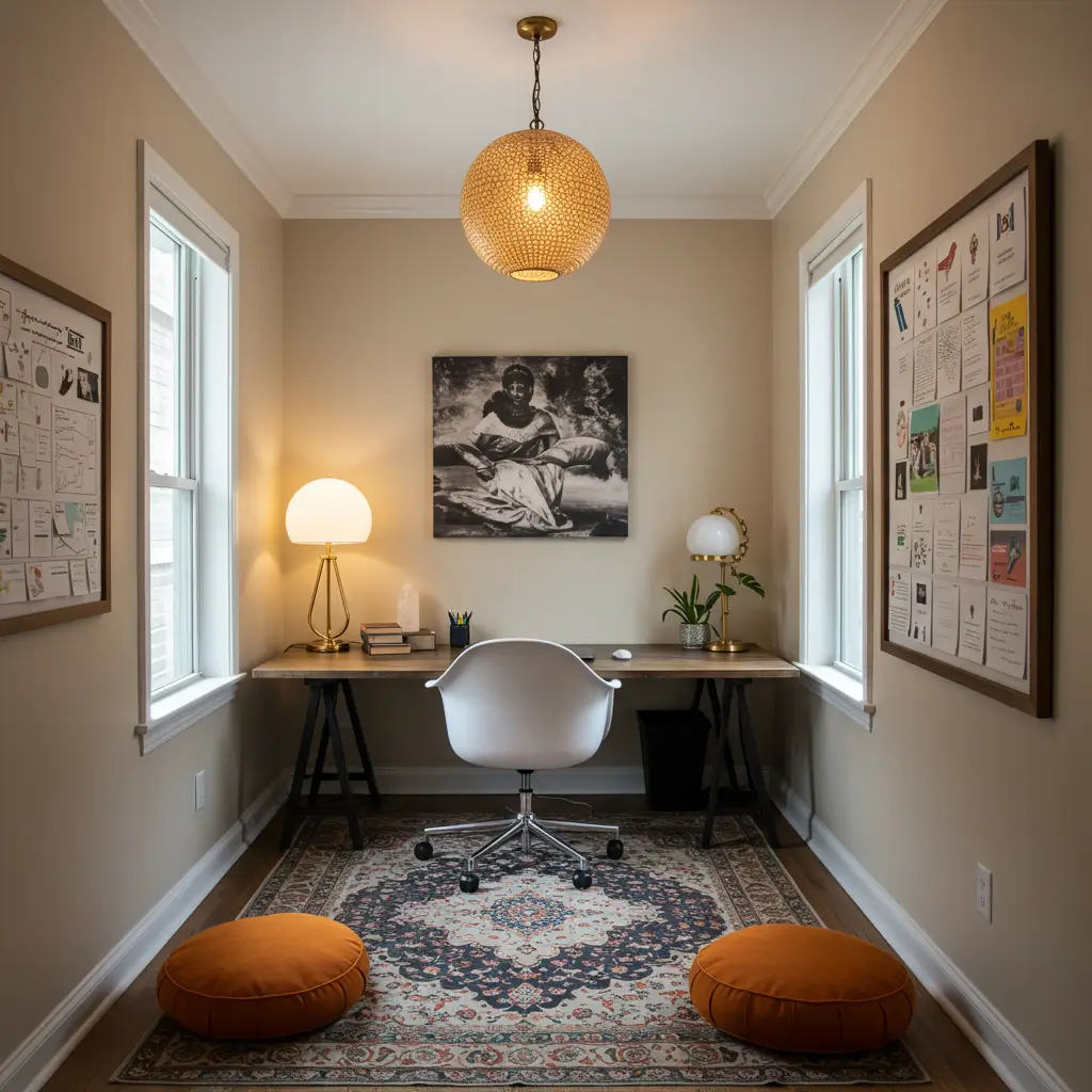 Zen Office with Meditation Area