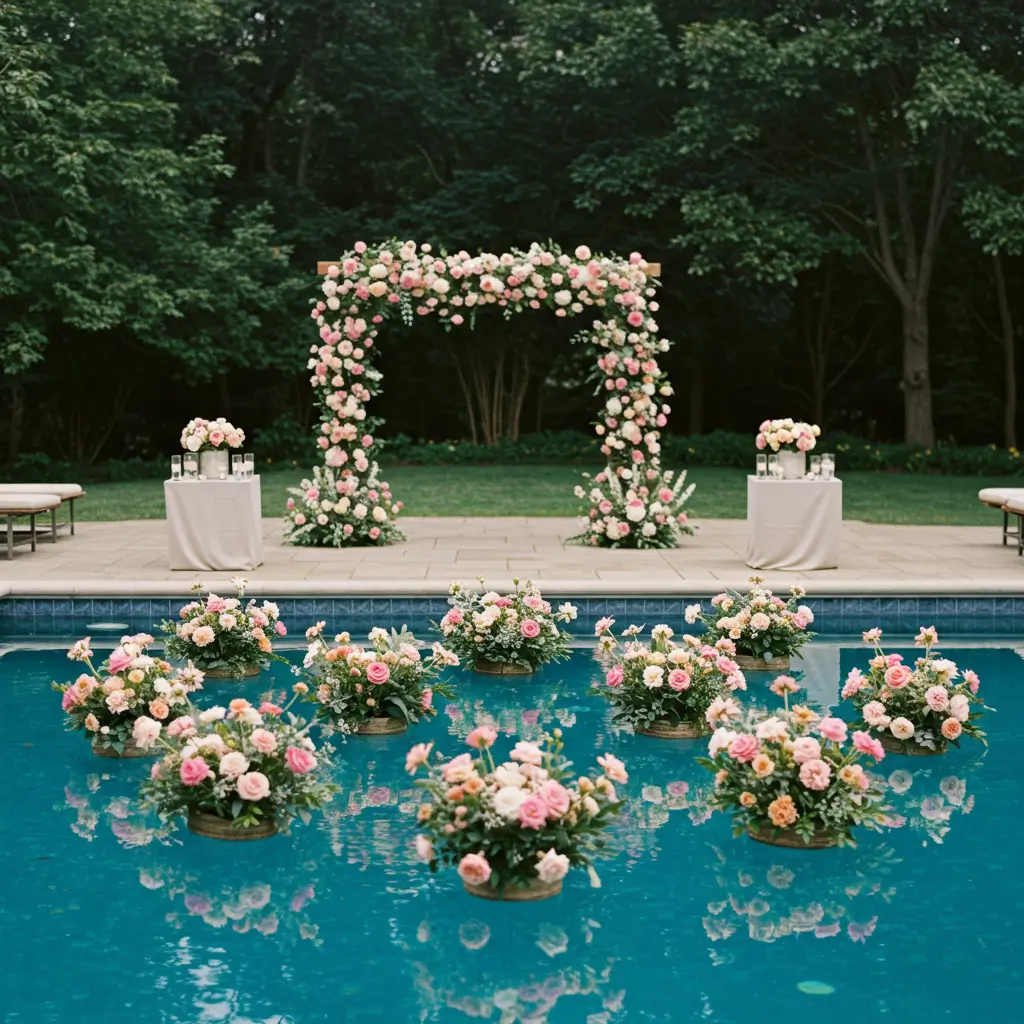 backyard wedding ideas with pool