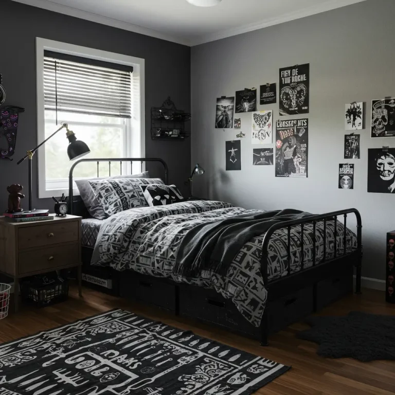 edgy teenage bedroom