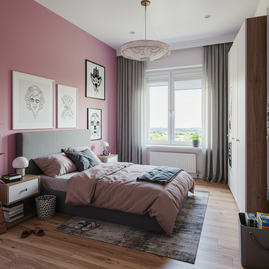 teenage bedroom floorplan