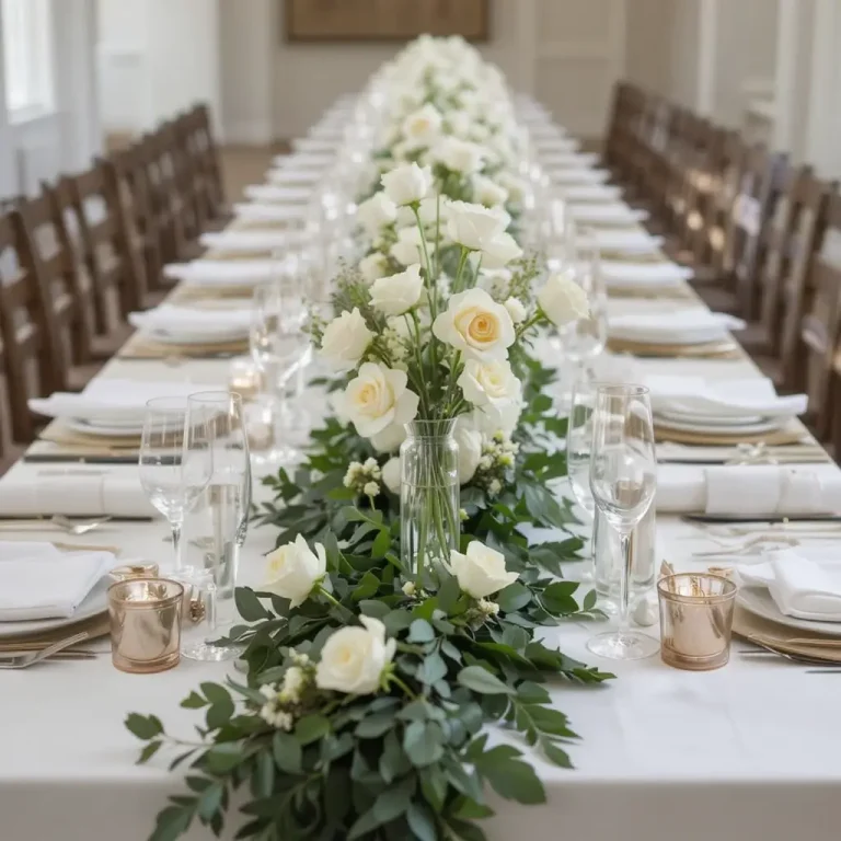 wedding table floral arrangements