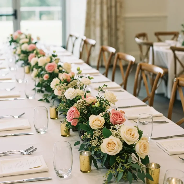 wedding table flower arrangements