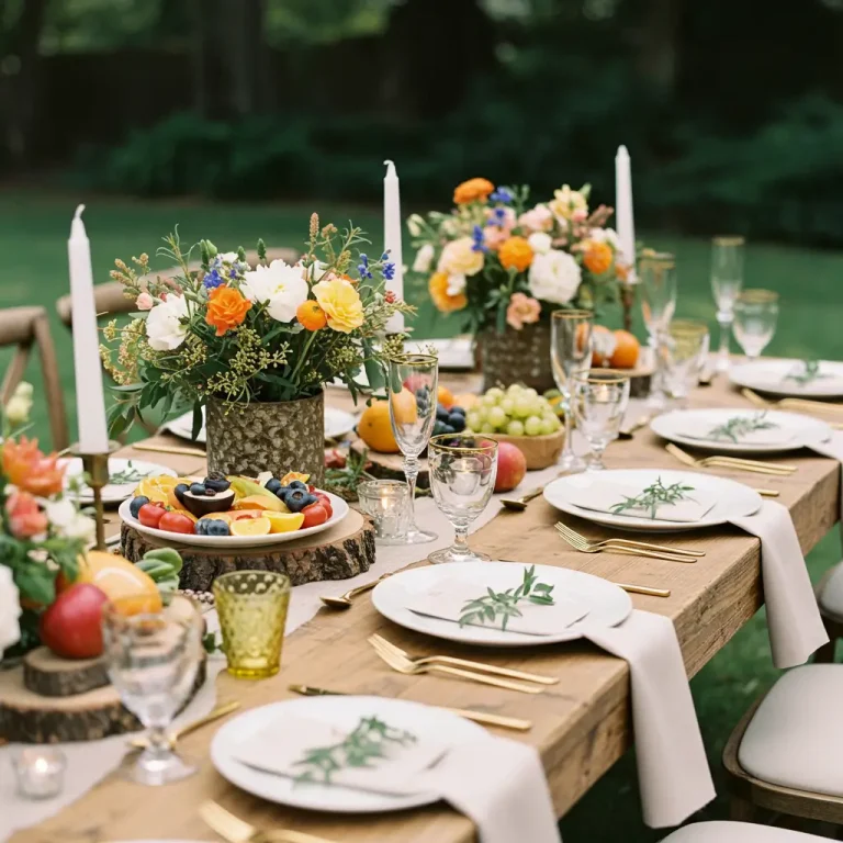 wedding table ideas for food