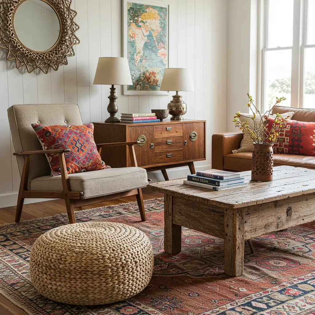 3. Mismatched, Vintage-Inspired Furniture