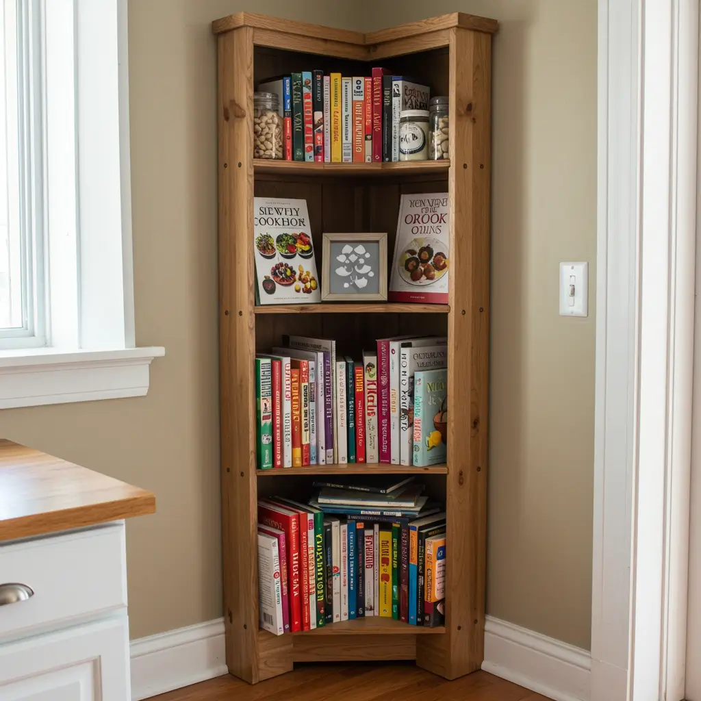 Add Corner Cookbook Shelving