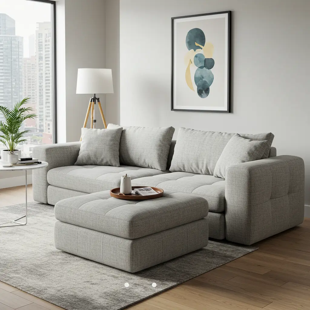 . Armless Modular Sofa for Flexible Layouts