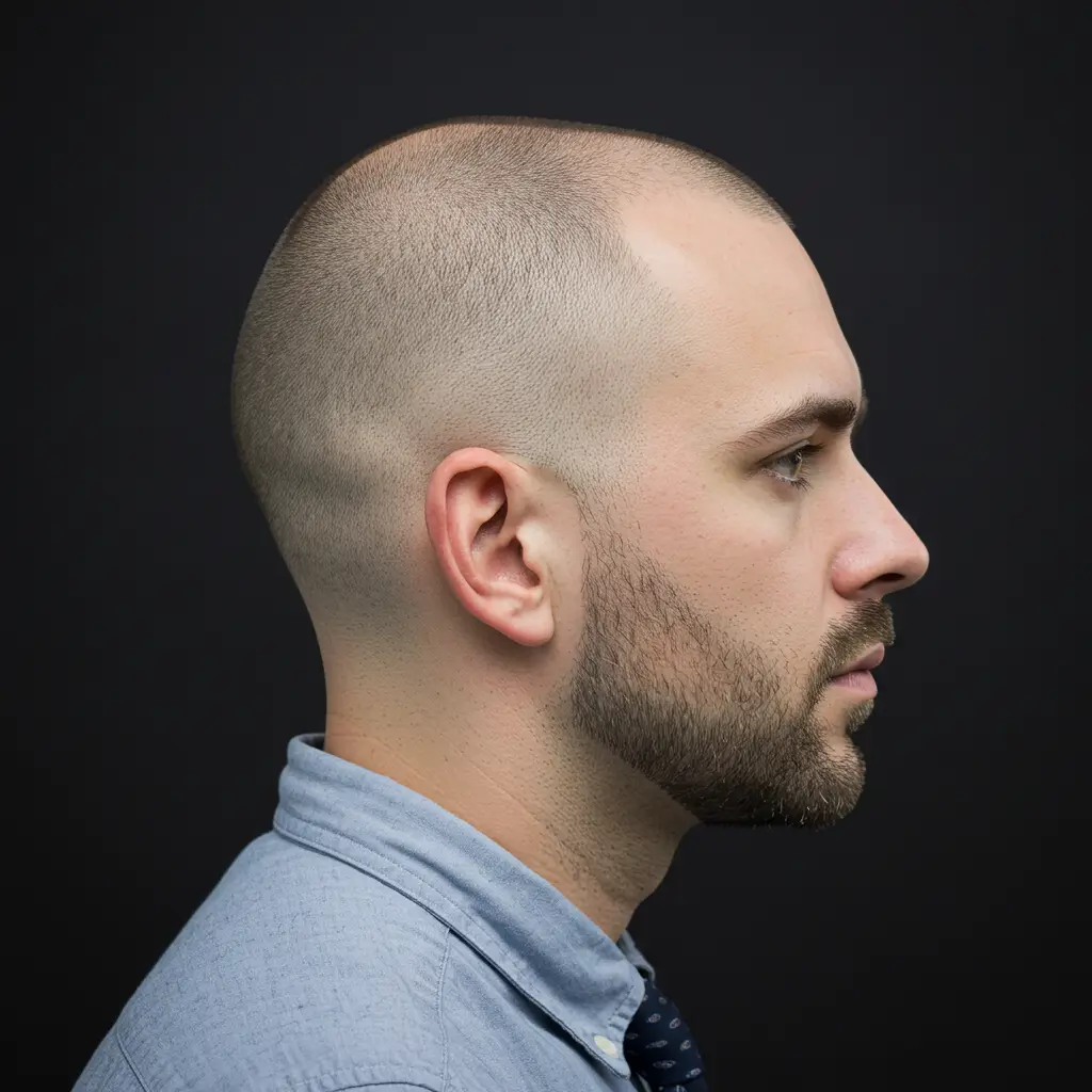 Bald Fade with Clean Shave