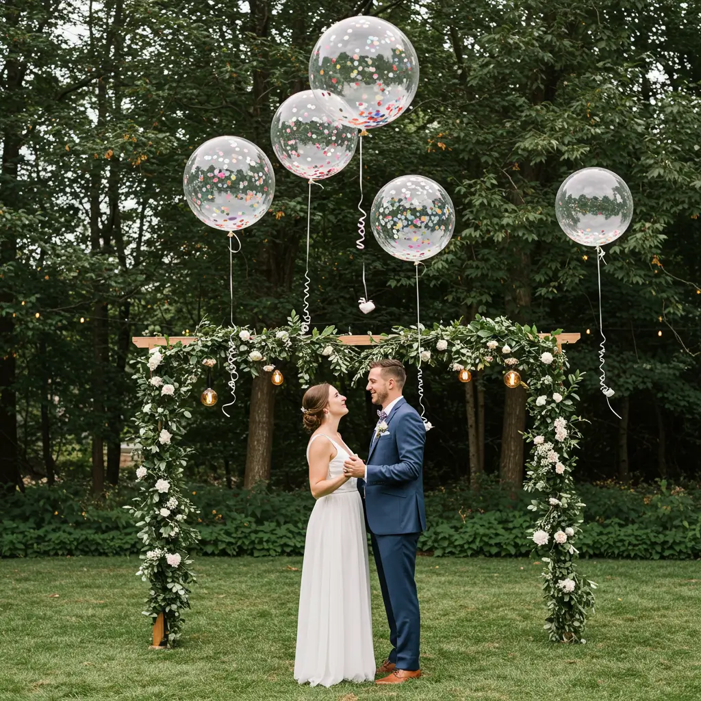 Balloon Confetti Drop for the First Dance