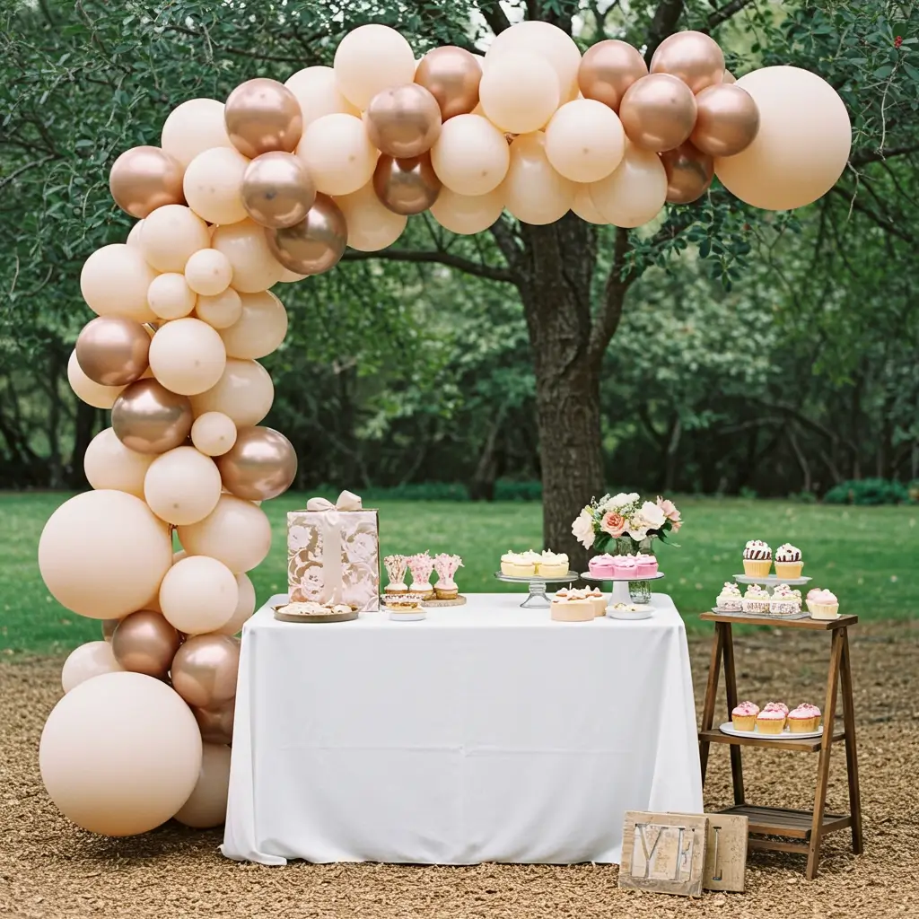 Balloon Decor for the Gift Table