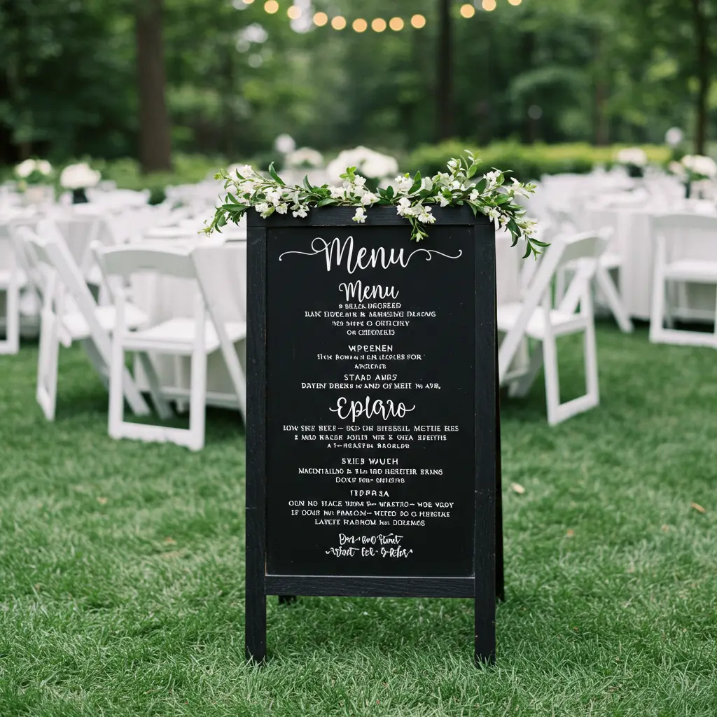 Black Chalkboard Menu Signs