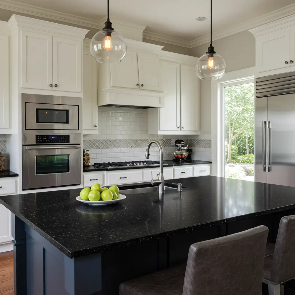 Black Granite for Sophisticated Contrast