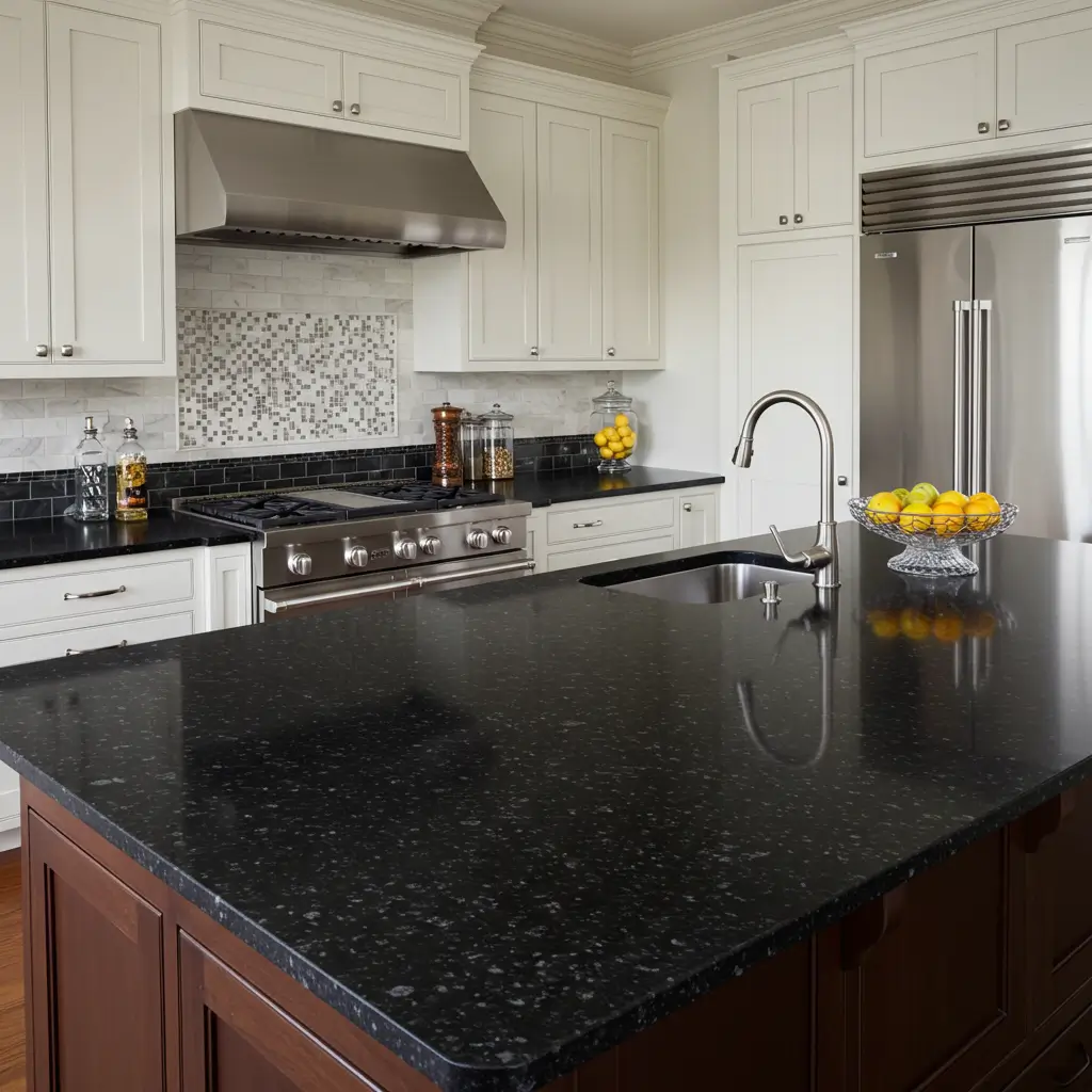 Black Granite for Sophisticated Contrast