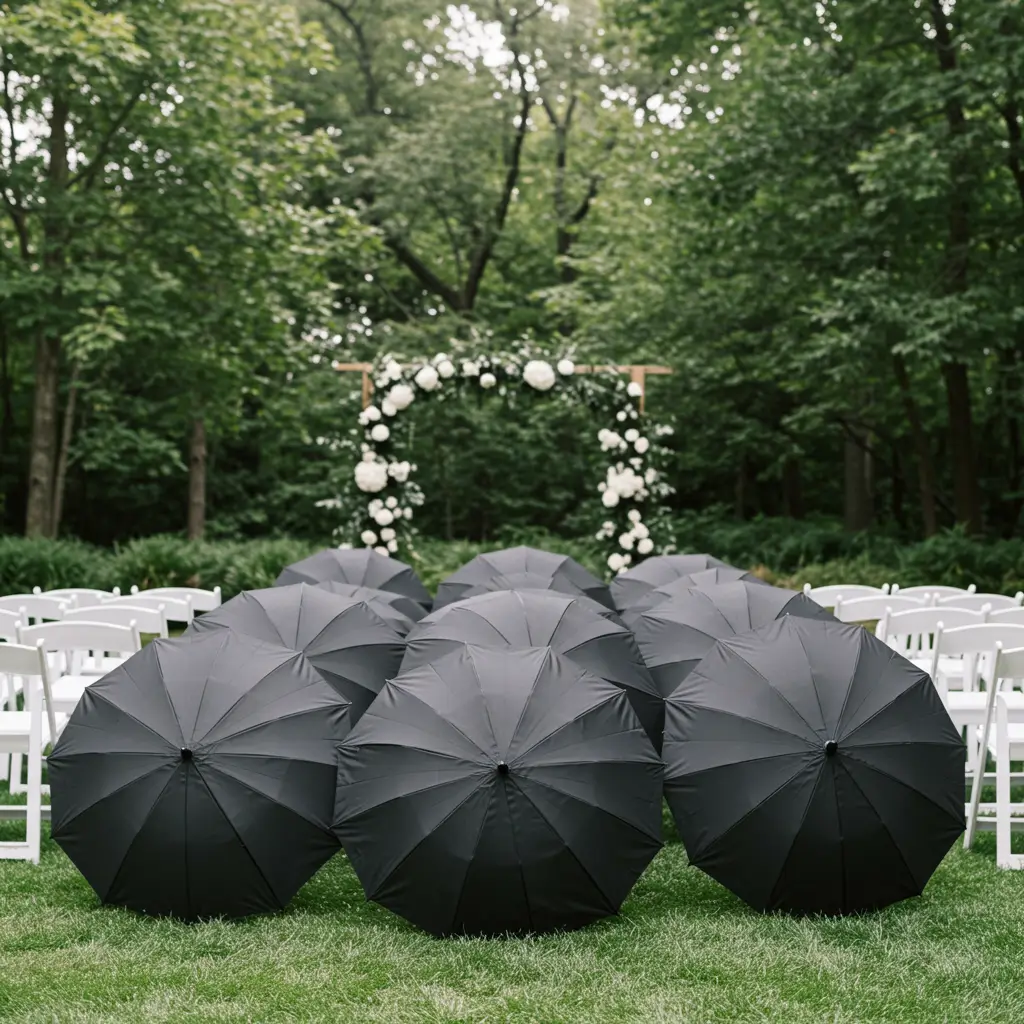 Black Umbrellas for Sun Protection