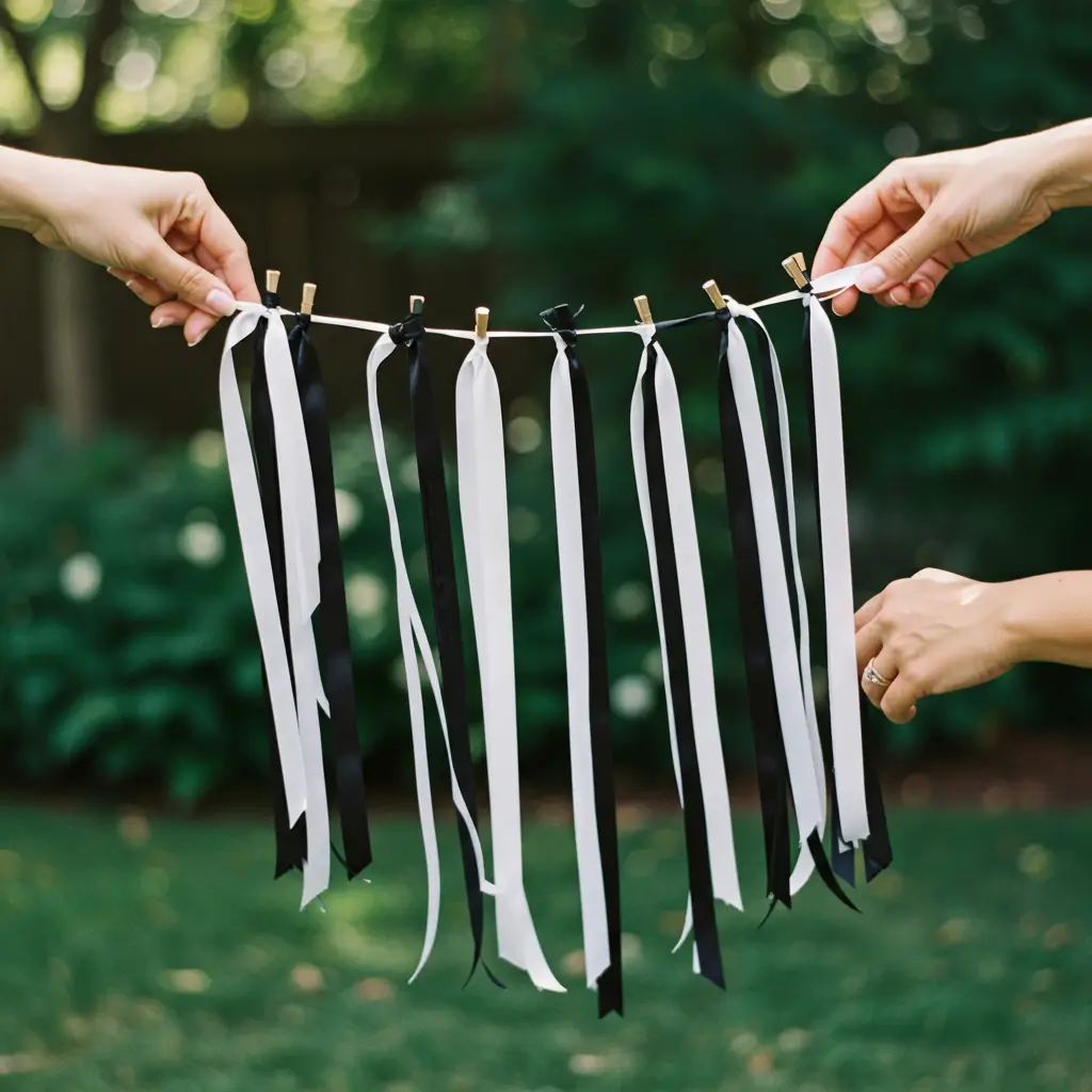 Black and White Ribbon Ceremony