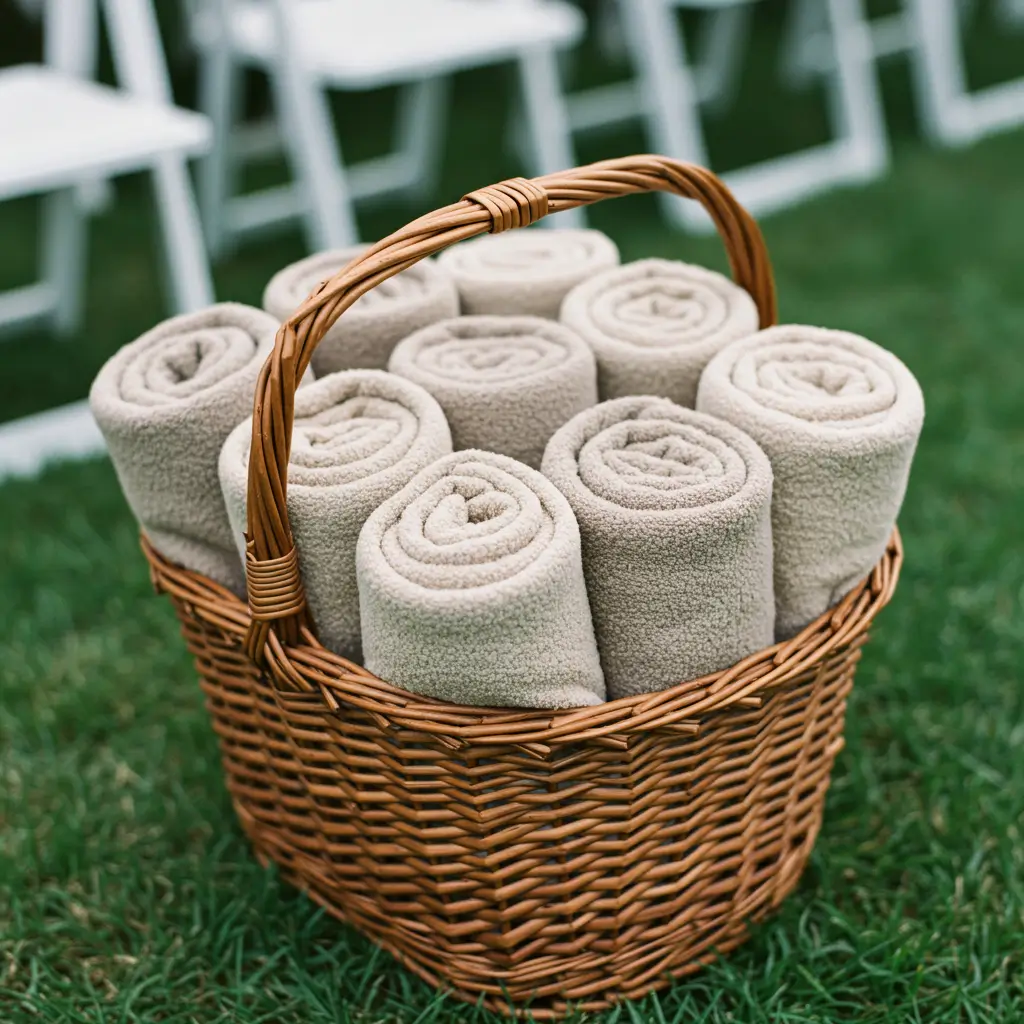 Blanket Basket for Guests