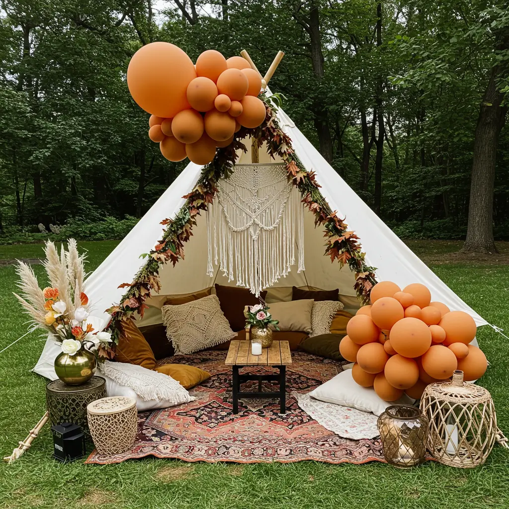 Boho Balloon Tent Decor