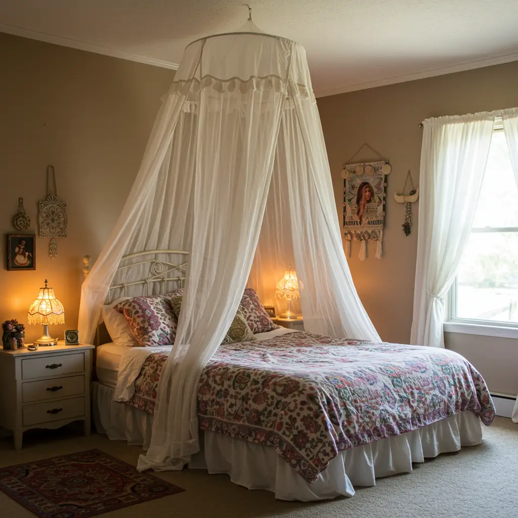 . Boho Curtains and Canopy Drapes