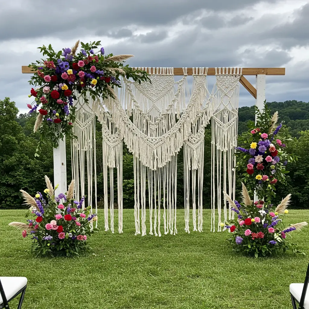 Boho Macrame and Wildflowers