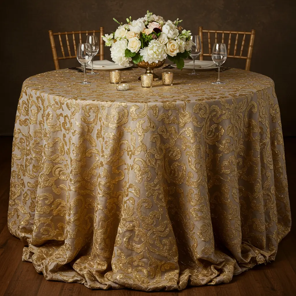Brocade Table Cloths for Vintage Luxury
