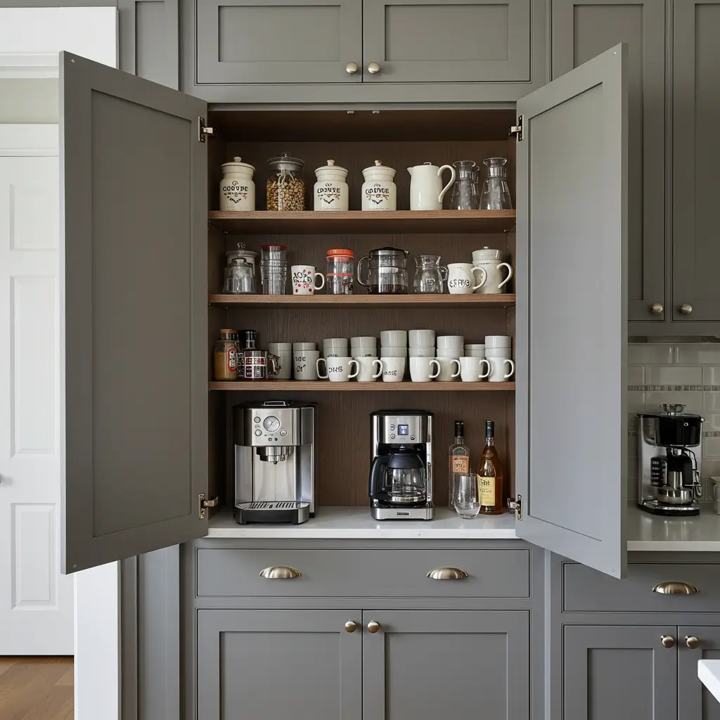 Built-In Coffee Bar Cabinet