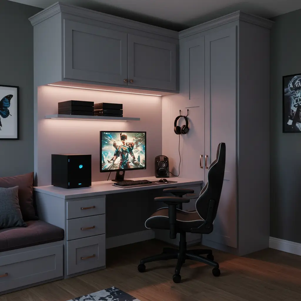 Built-In Gaming Zone with LED Accents