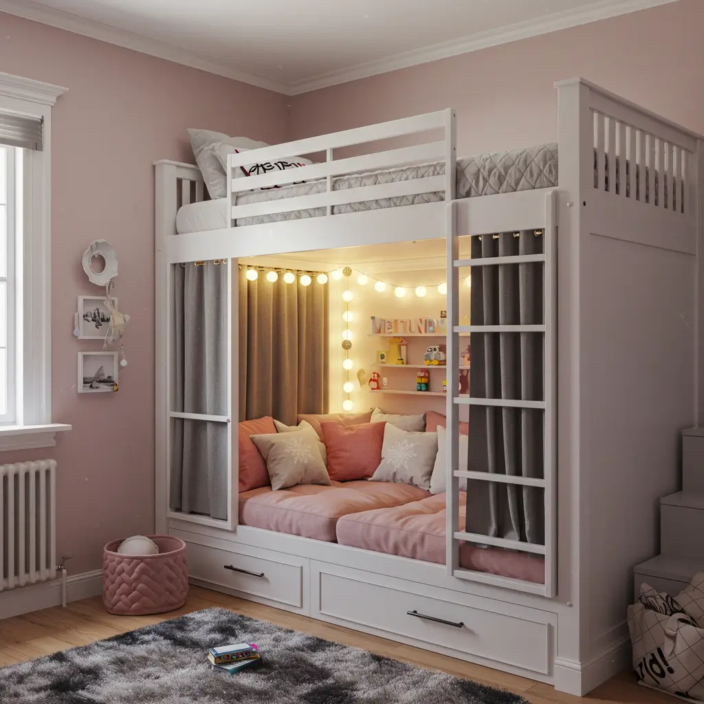 Bunk Bed with Underneath Lounge