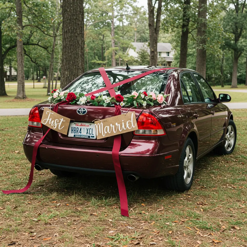 Burgundy Getaway Car Decor