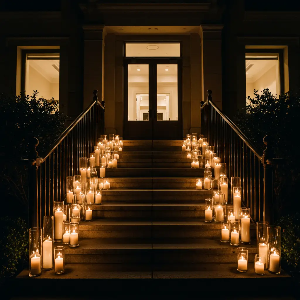 Candle-Lit Staircase Entry