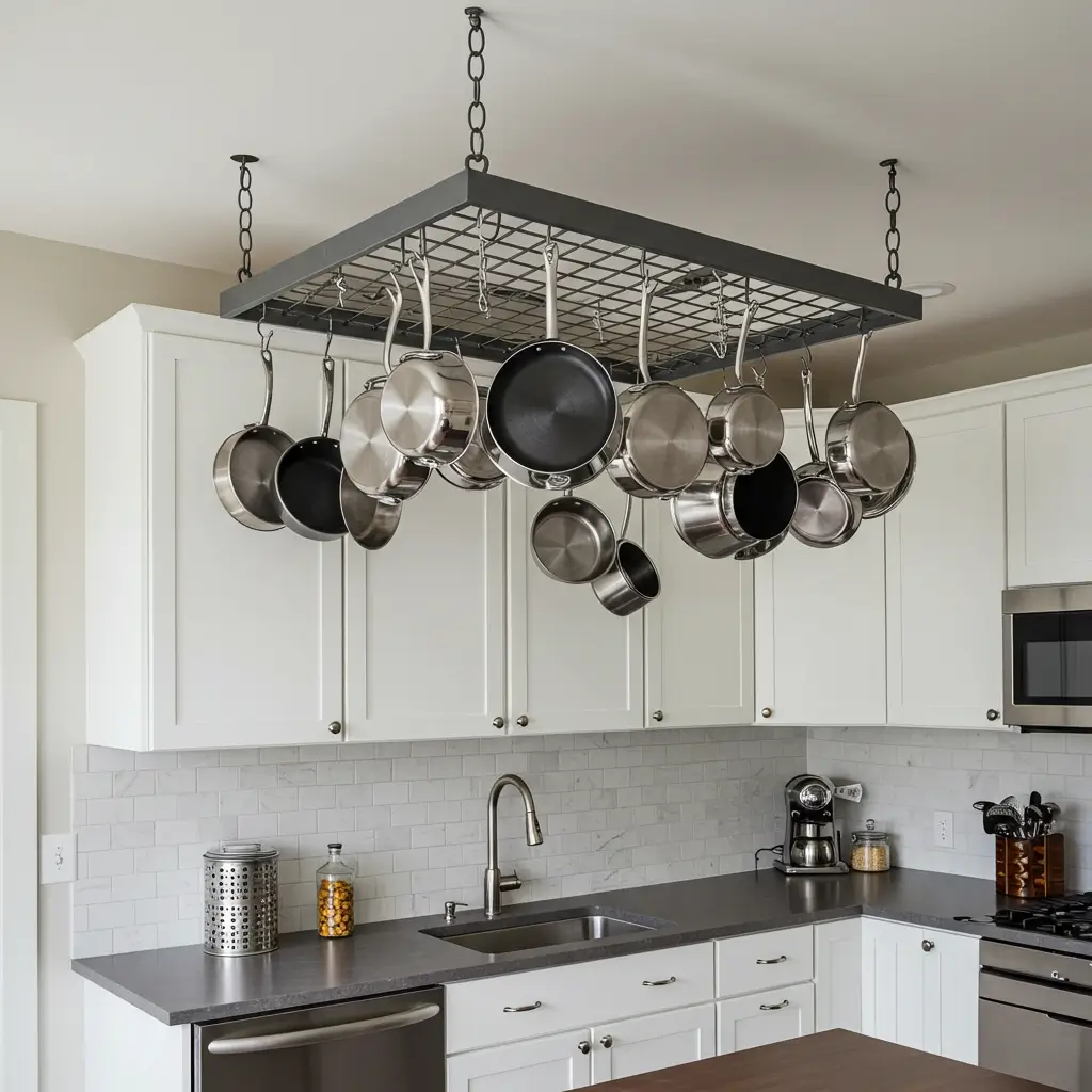 Ceiling-Mounted Pot Rack
