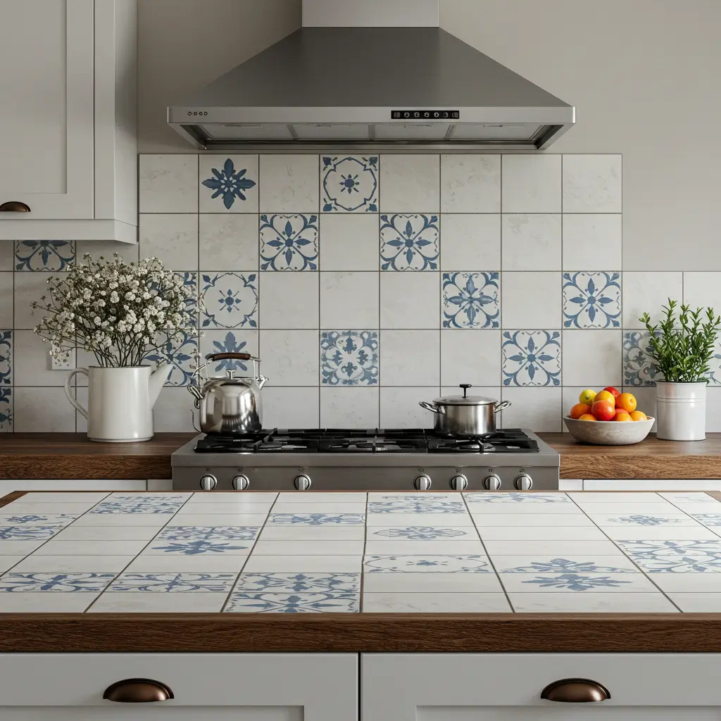 Ceramic Tile Countertops for Vintage Appeal