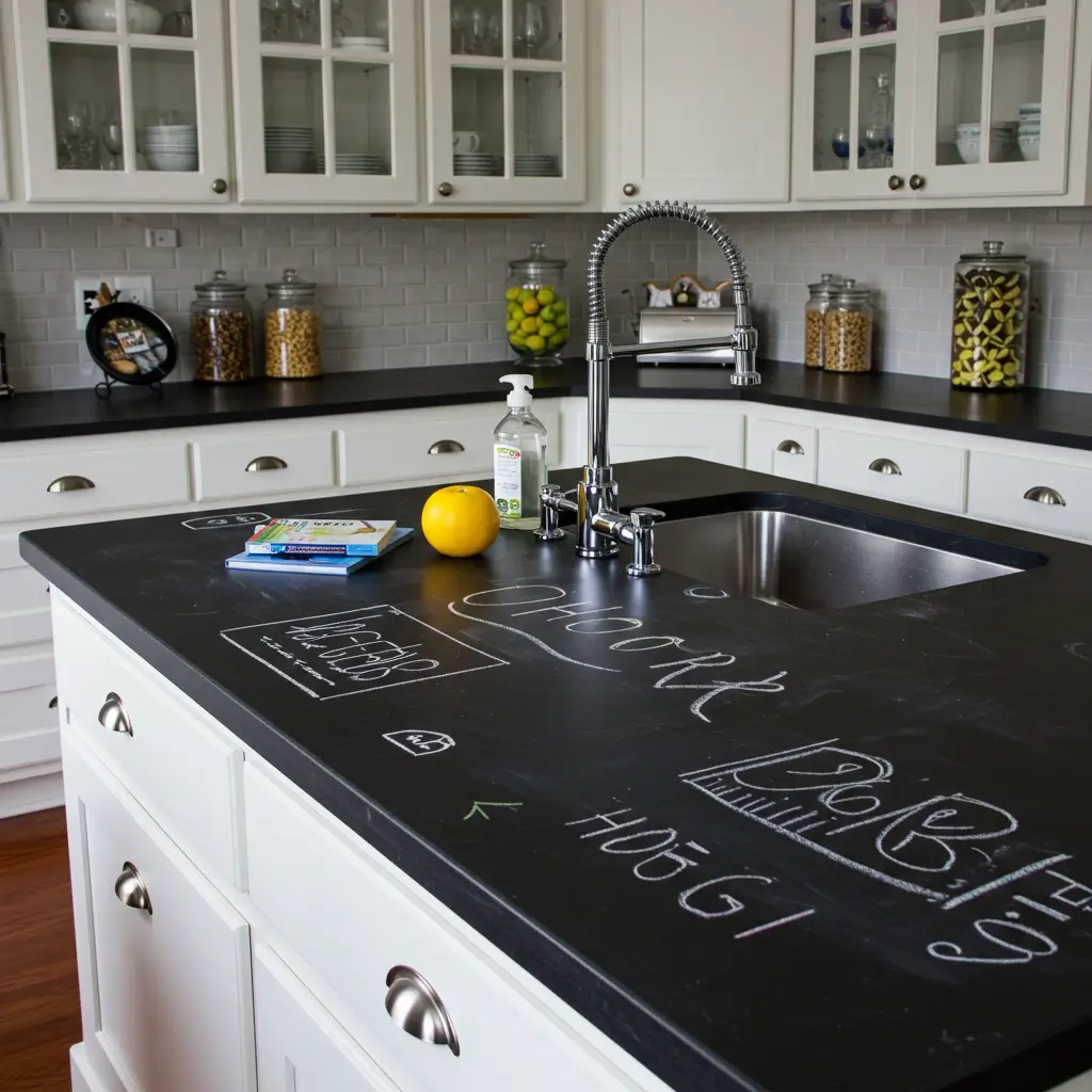 Chalkboard-Inspired Countertops for Creative Kitchens