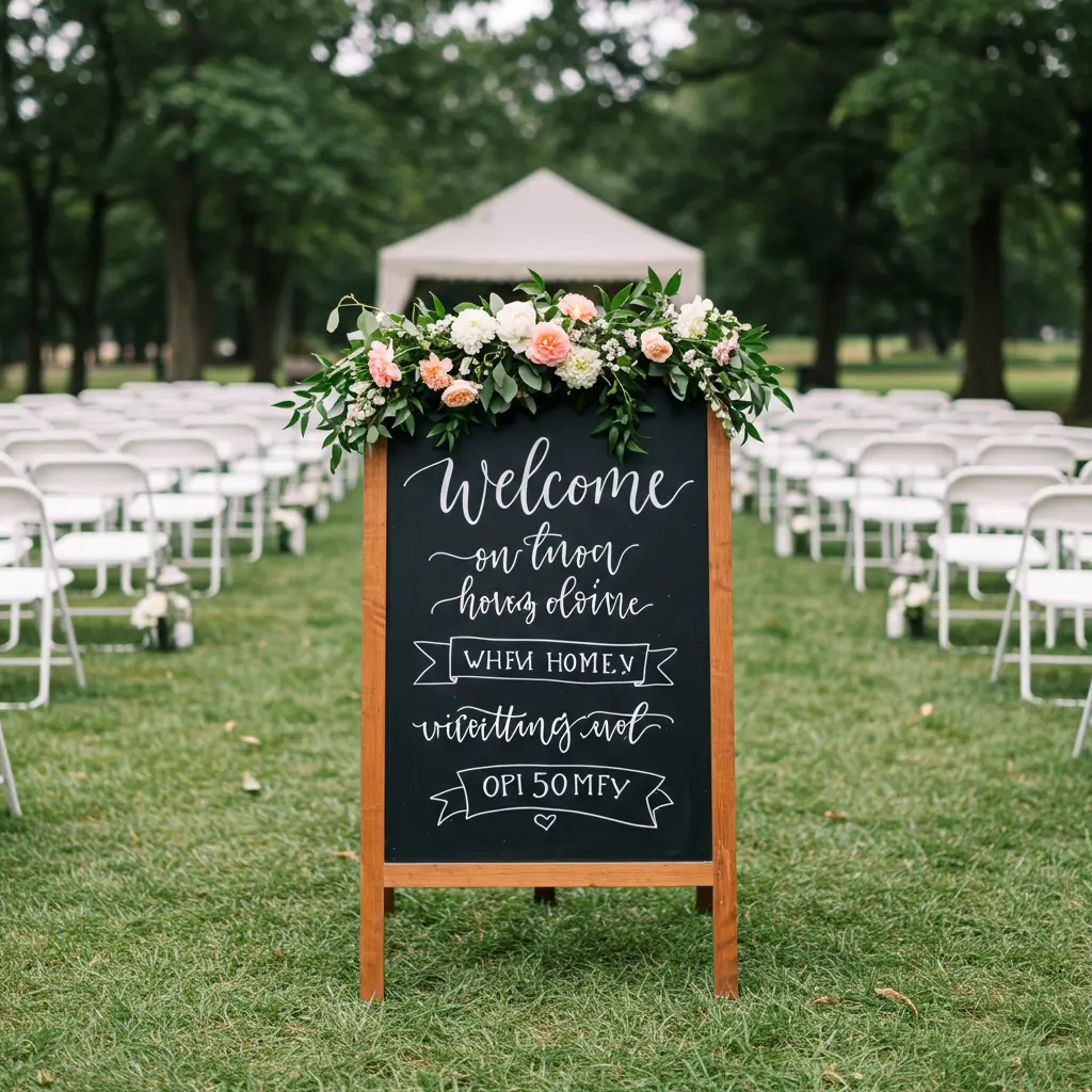 Chalkboard Welcome Sign