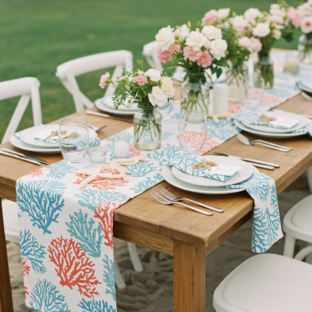 Coastal Table Runners and Napkins