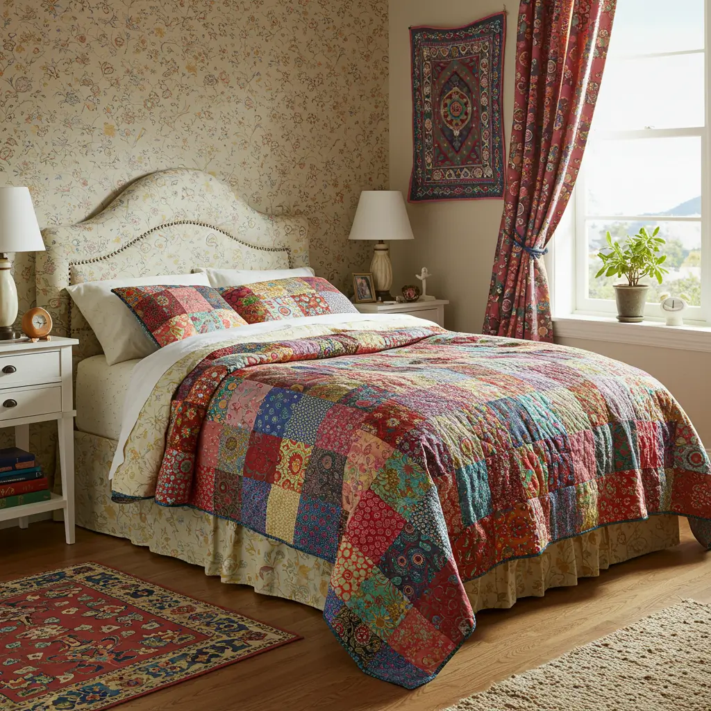 Colorful Patchwork Quilts