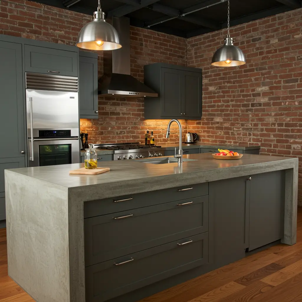 Concrete Countertops for Industrial Style