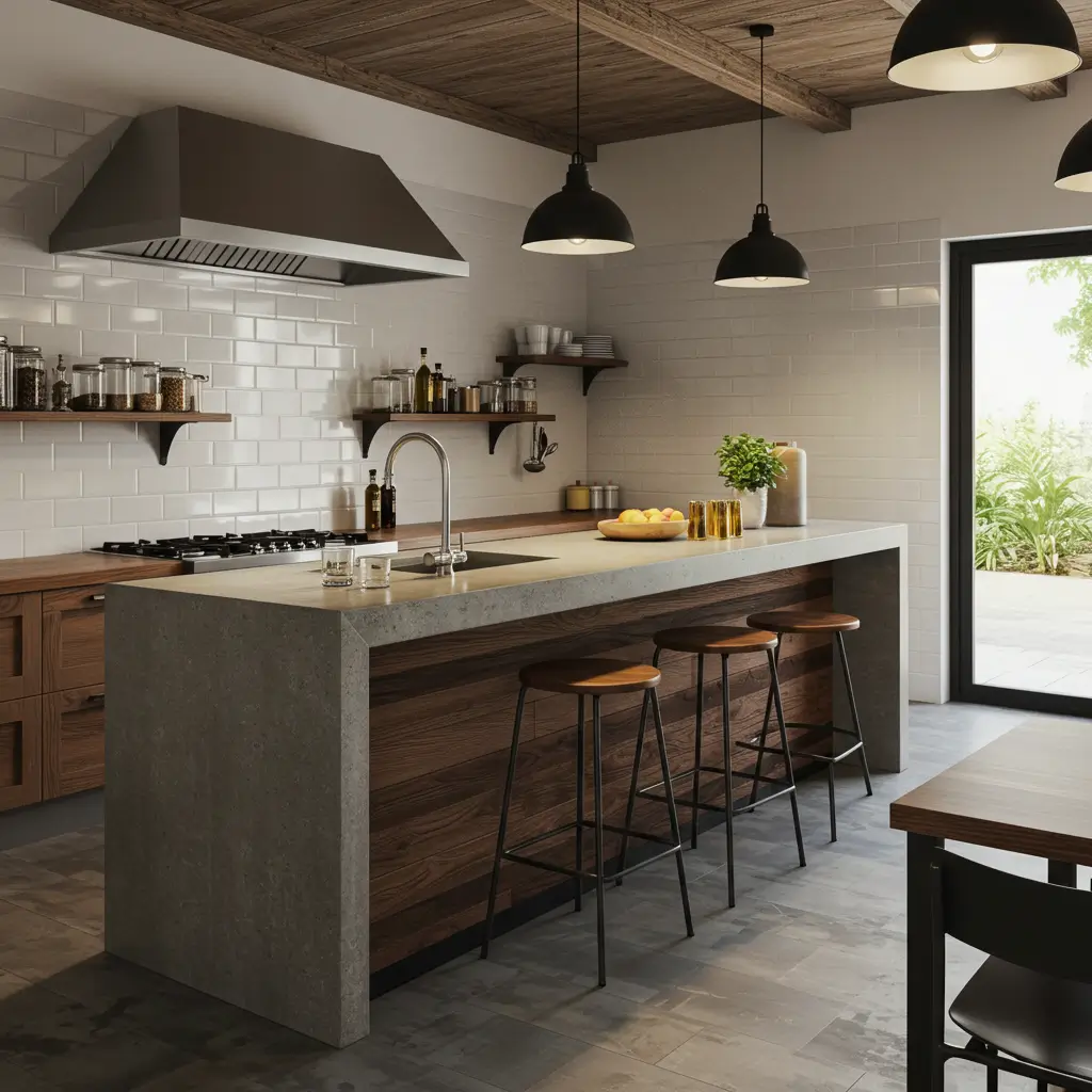 Concrete Countertops for an Industrial Look