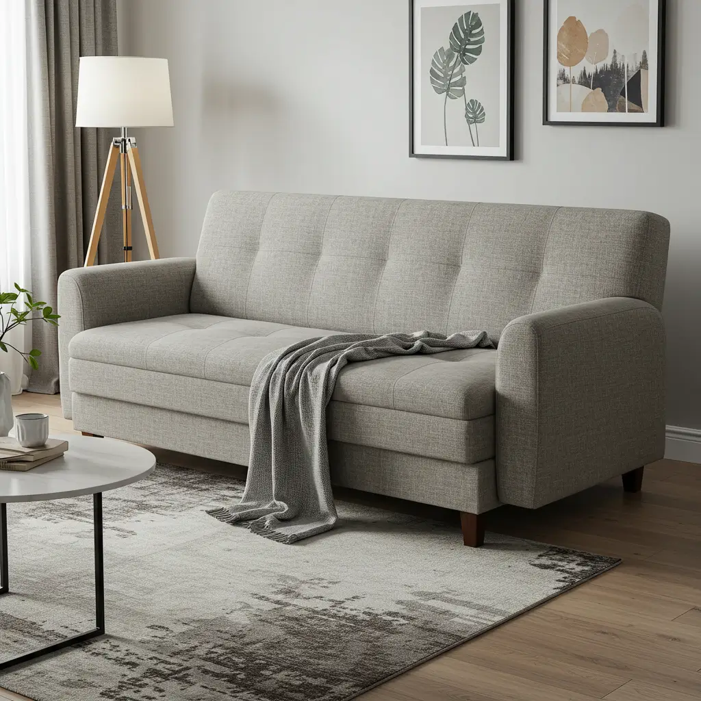 Convertible Sleeper Sofa Bed with Reclining Back