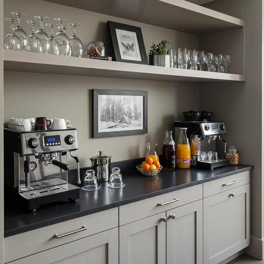 Curated Coffee and Beverage Station