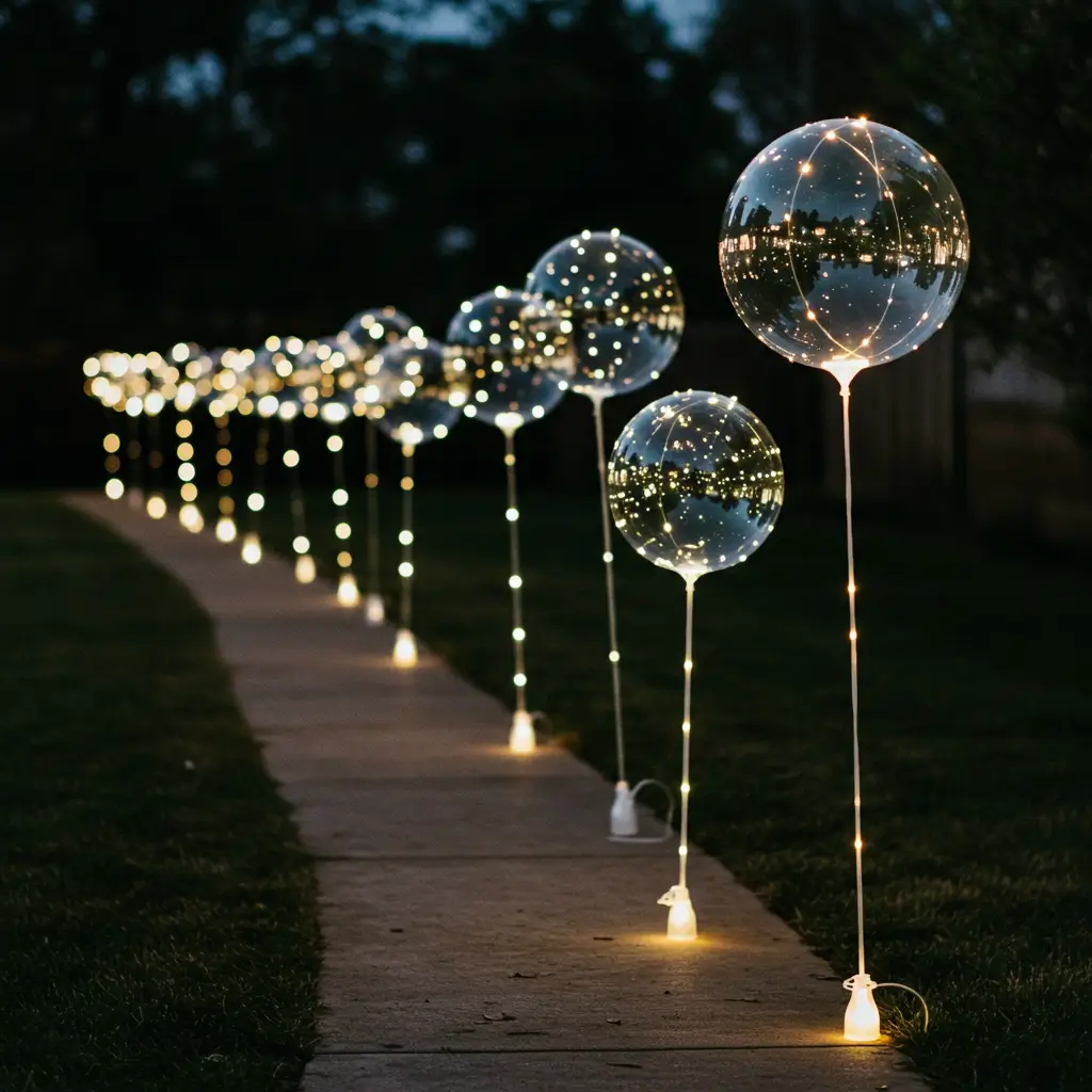 DIY Balloon Pathway Lights