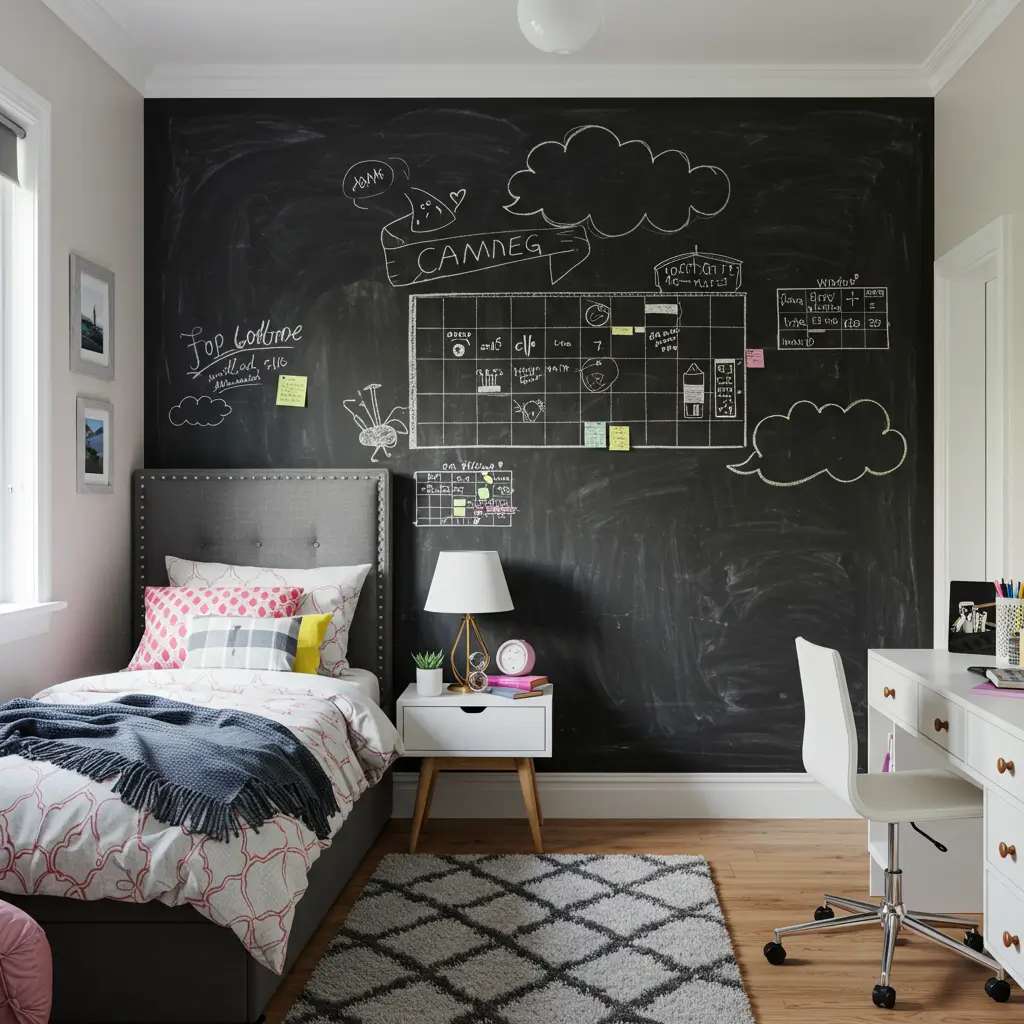 DIY Chalkboard Wall for Messages