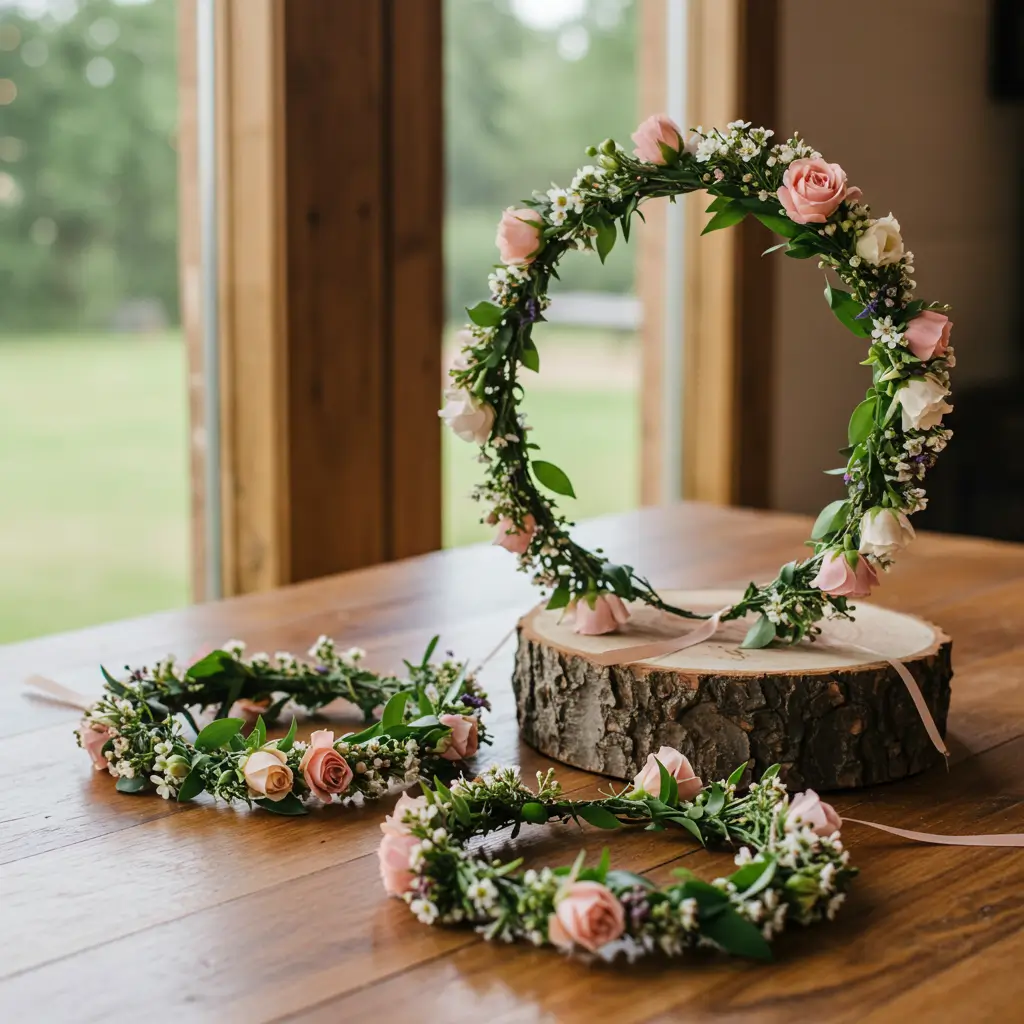 DIY Flower Crowns for Guests