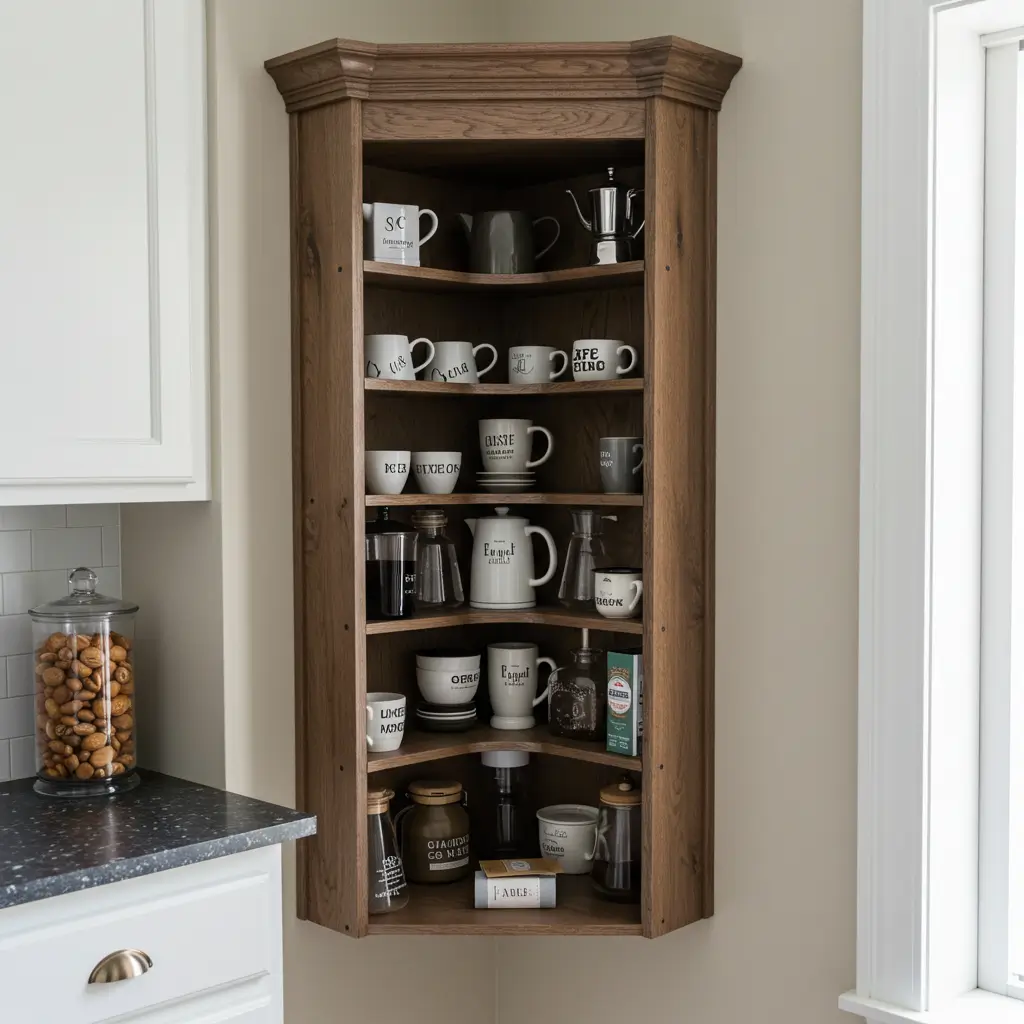 Design a Corner Coffee Rack