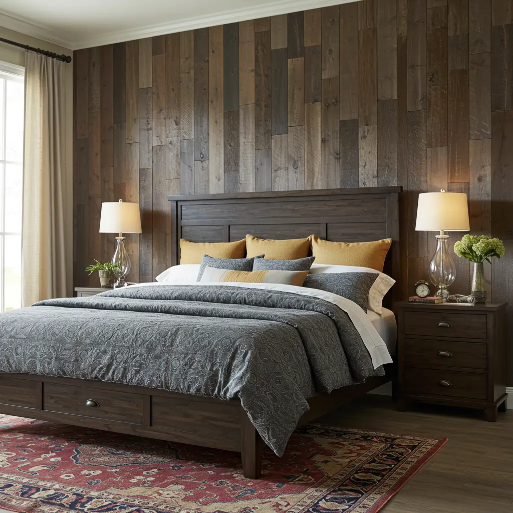 Distressed Wood Accent Walls