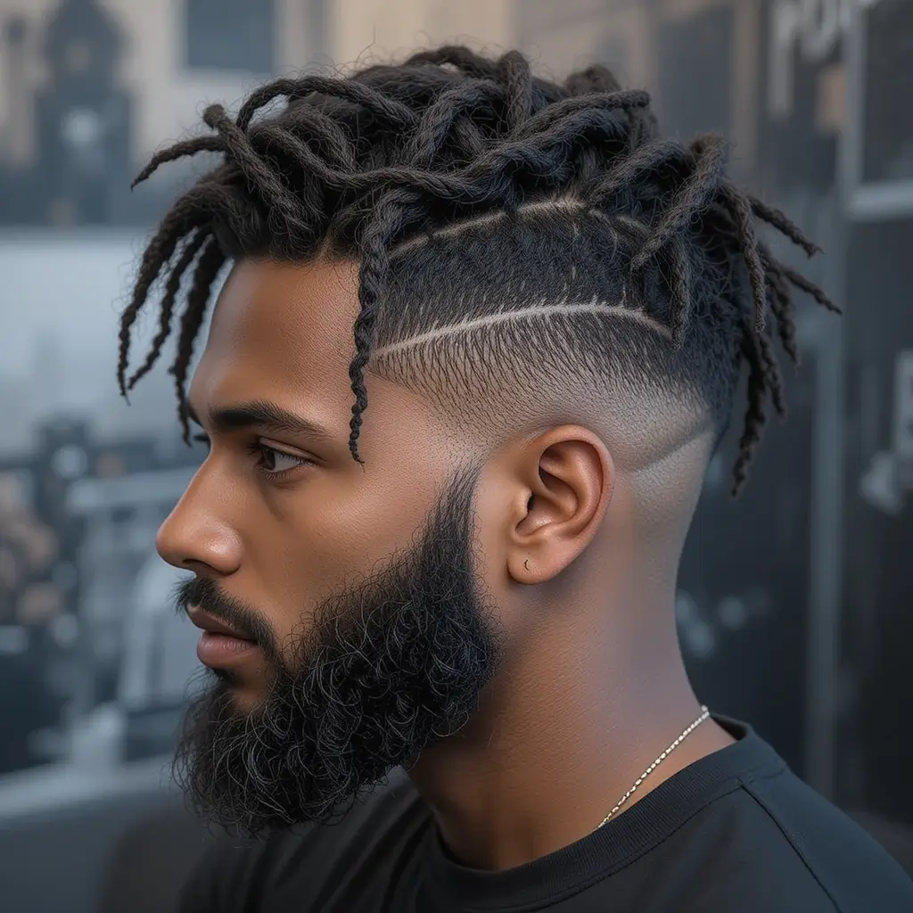 Dread Fade with Beard Undercut