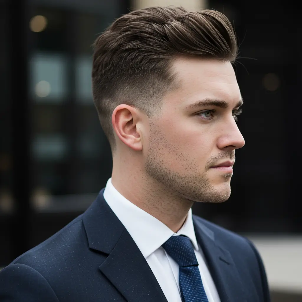 Drop Fade with Brushed Forward Top
